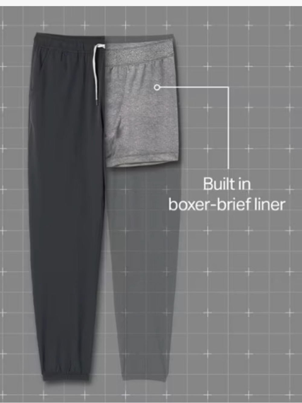 Vuori Kore Men's Grey Charcoal Performance Jogger Pants 28” inseam 32” waist - Picture 4 of 8